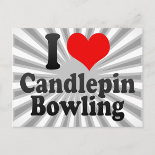 Carte Postale J'adore Candlepin Bowling