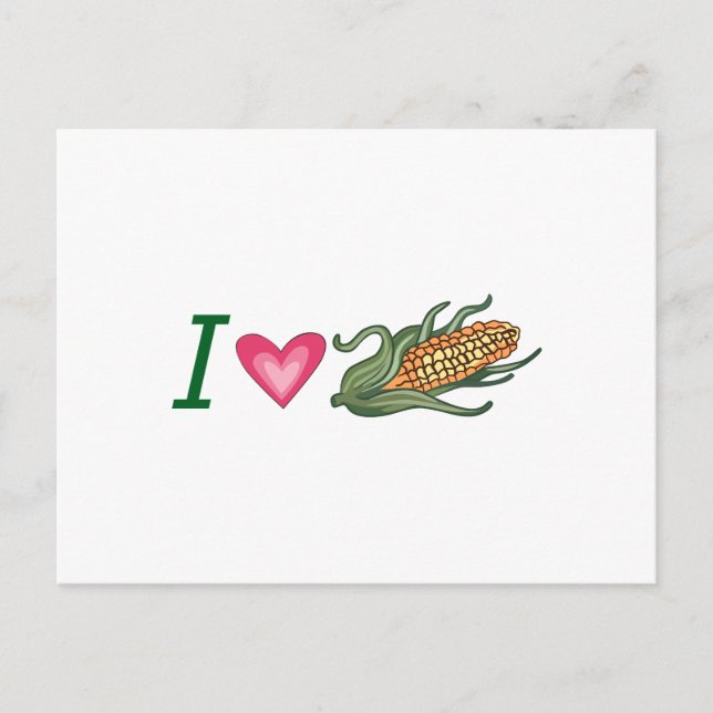 CARTE POSTALE J'ADORE CORN (Devant)