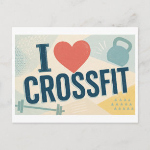 Carte Postale "J'adore Crossfit"
