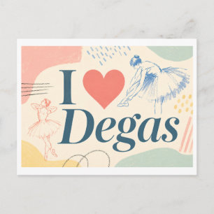 Carte Postale "J'adore Degas"