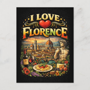 Carte Postale J'adore Florence