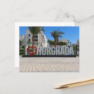 Carte Postale J'adore Hurghada Egypt Vacances Souvenir Photo
