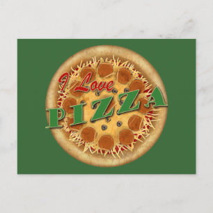 Carte Postale J'adore la pizza