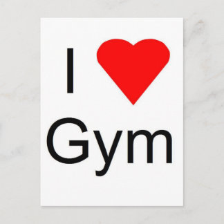 Carte Postale J'adore la salle de gym