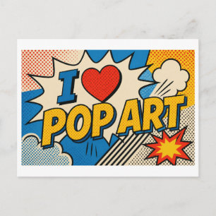 Carte Postale "J'adore l'art pop"