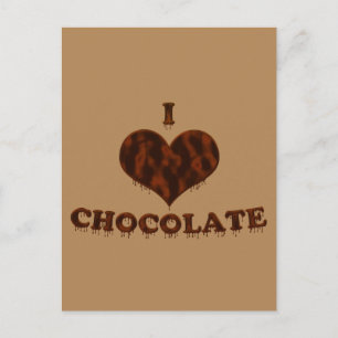 Carte Postale J'adore le chocolat