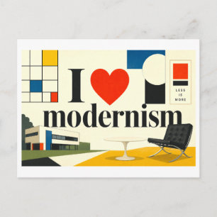 Carte Postale "J'adore le modernisme"