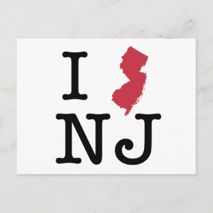 Carte Postale J'adore le New Jersey