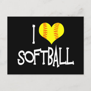Carte Postale J'adore le softball