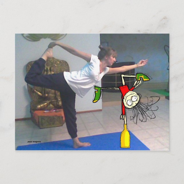 Carte Postale 'j'adore le yoga ! ' (Devant)
