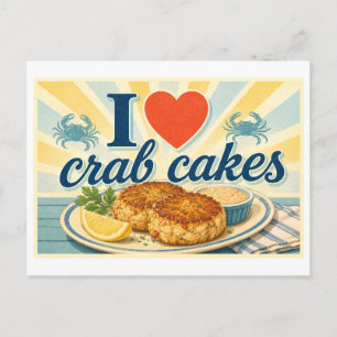 Carte Postale "J'adore les beignets de crabe"