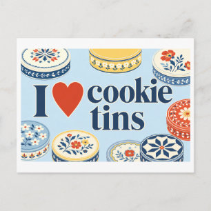 Carte Postale "J'adore les boîtes à biscuits"