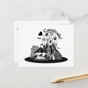 Carte Postale J'adore les Carnavals !