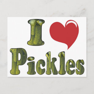 Carte Postale J'adore les cornichons