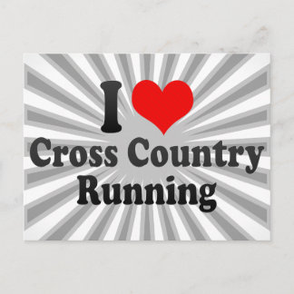 Carte Postale J'adore les cross-country Running