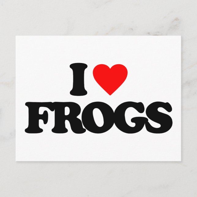 CARTE POSTALE J'ADORE LES FROGS (Devant)