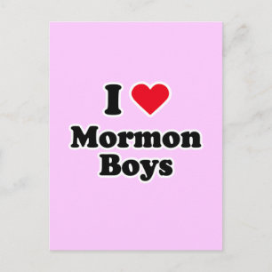 Carte Postale J'adore les garçons mormons