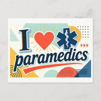 Carte Postale "J'adore les paramédics"