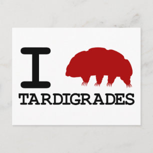 Carte Postale J'adore les Tardigrades