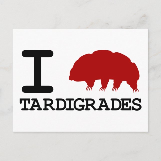 Carte Postale J'adore les Tardigrades (Devant)