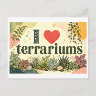 Carte Postale "J'adore les Terrariums"
