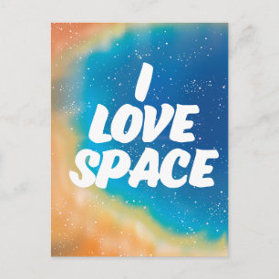 Carte Postale J'adore l'espace
