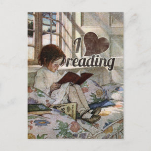 Carte Postale J'adore lire