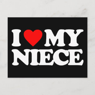 CARTE POSTALE J'ADORE MA NIÈCE