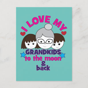 Carte Postale J'adore mes petits-enfants