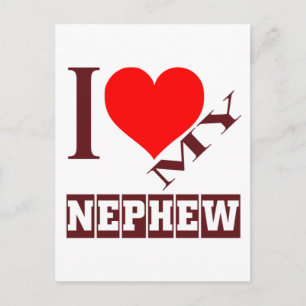 Carte Postale j'adore mon Nephew.