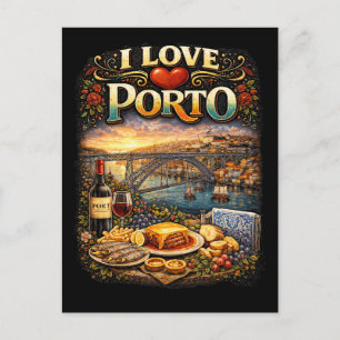 Carte Postale J'adore Porto