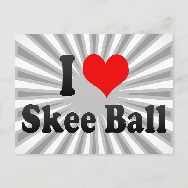Carte Postale J'adore Skee Ball (Devant)