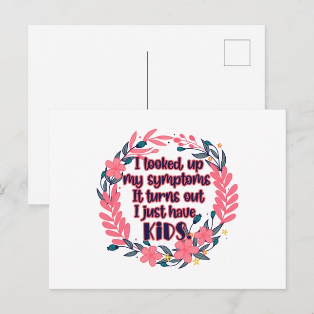 Carte Postale J'Ai Cherché Mes Symptômes Il S'Avère Que J'Ai Des (Devant / Derrière)