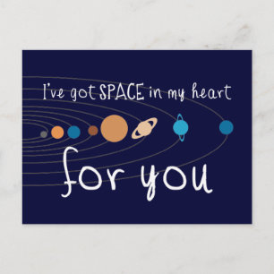 Carte Postale J'ai de l'espace dans mon coeur pour toi