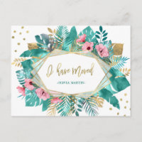 J'Ai Déménagé | Feuilles Tropical Gold en blanc