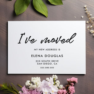 Carte Postale J'ai déplacé Modern Moving faire-part