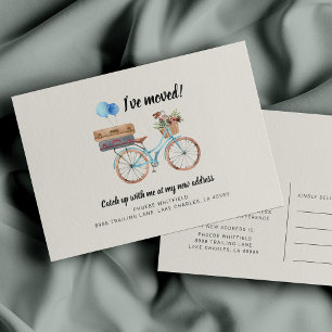 Carte Postale J'ai déplacé un nouveau Faire-part de déplacement 