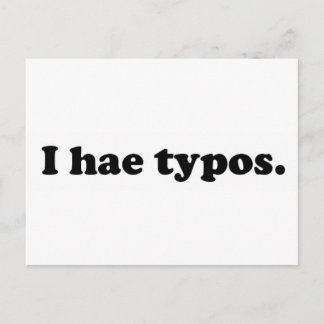Carte Postale J'ai des typos - noir
