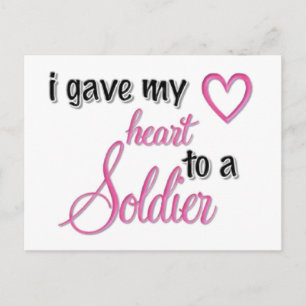 Carte Postale "J'Ai Donné Mon Coeur À Un Soldat"