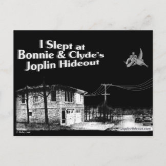Carte Postale J'ai dormi chez Joplin Hideout de Bonnie & Clyde