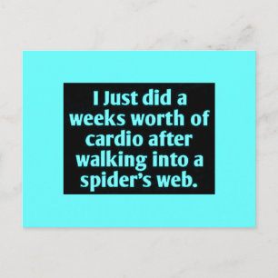 CARTE POSTALE J'AI JUSTE FAIT UNE SEMAINE DE CARDIO APRÈS AVOIR 