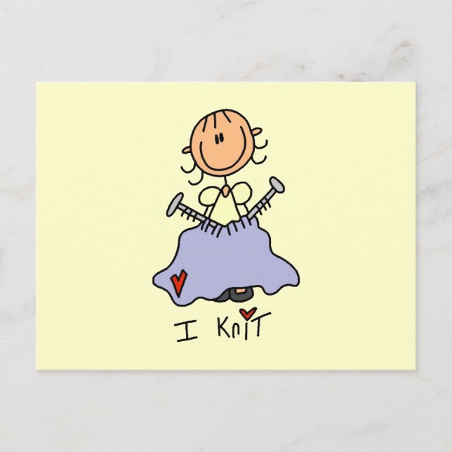 Carte Postale J'ai Knit (Devant)