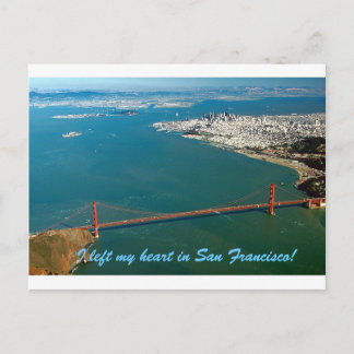 Carte Postale J'ai laissé mon cœur à San Francisco