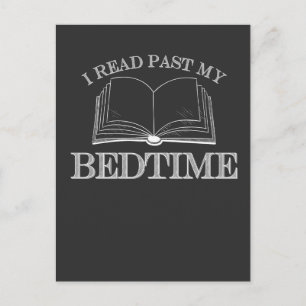 Carte Postale J'Ai Lu Passé Mon Bedtime Drôle Lecture Livre Love