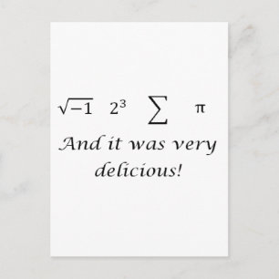 Carte Postale J'ai mangé une chemise de maths