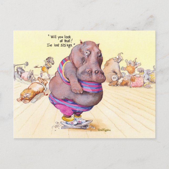 Carte Postale J'ai perdu 375 kg ! (Devant)