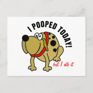 Carte Postale J'Ai Poopé Aujourd'Hui