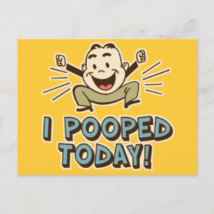 Carte Postale J'Ai Poopé Aujourd'Hui Drôle Humour Toilettes