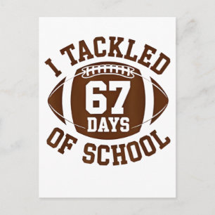 Carte Postale J'ai relevé 67 jours de football scolaire Fantasti
