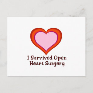 Carte Postale J'ai survécu à la chirurgie cardiaque ouverte
